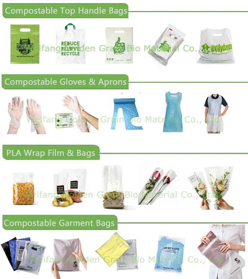 EU En13432/ASTM-D6400 Certificated 100%Biodegradable Compostable Plastic Garbage/Trash Bag